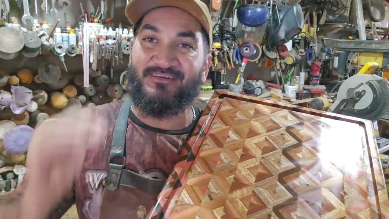 Essa marchetaria 3D  mini quadradinho 