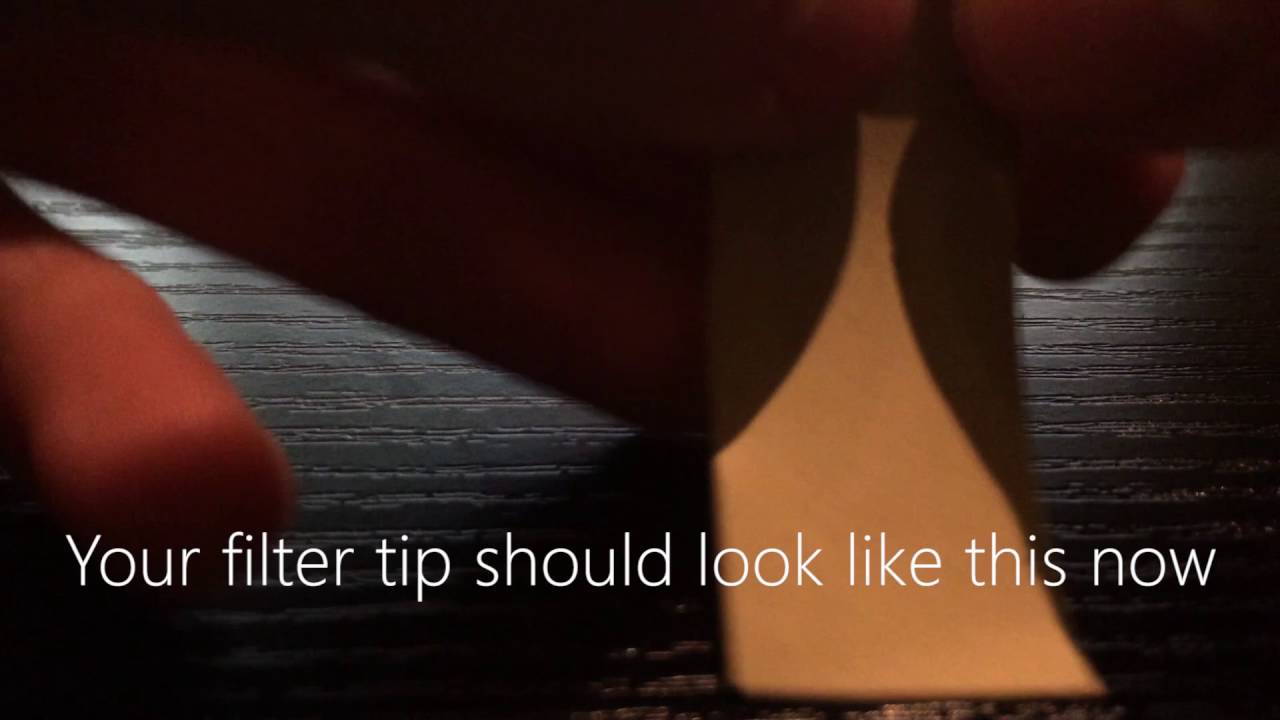 How to roll a filter tip