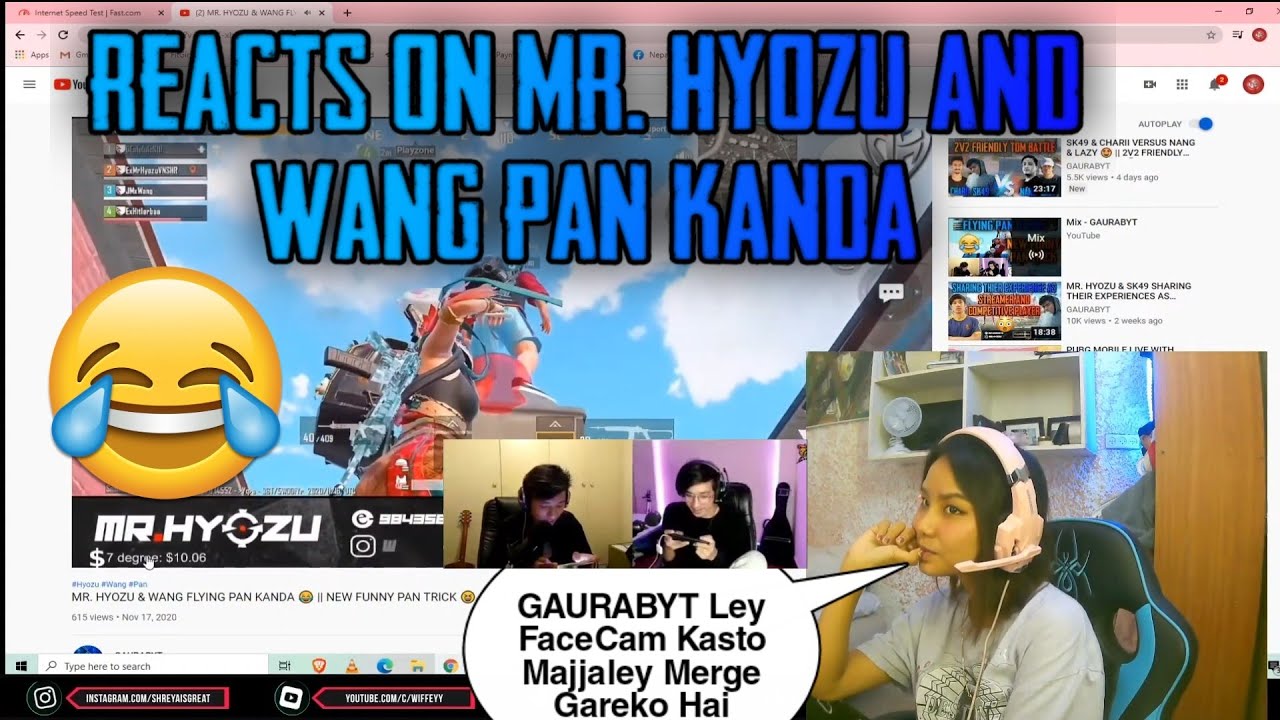 Wiffeyy REACTS ON MY HIGHLIGHT VIDEO - Mr. Hyozu & Wang PAN KANDA 🤩 || PUBGM NEPAL - GAURABYT ||