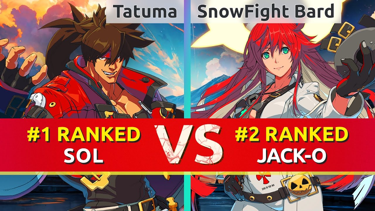 GGST ▰ Tatuma (#1 Ranked Sol) vs SnowFight Bard (#2 Ranked Jack-O). High Level Gameplay