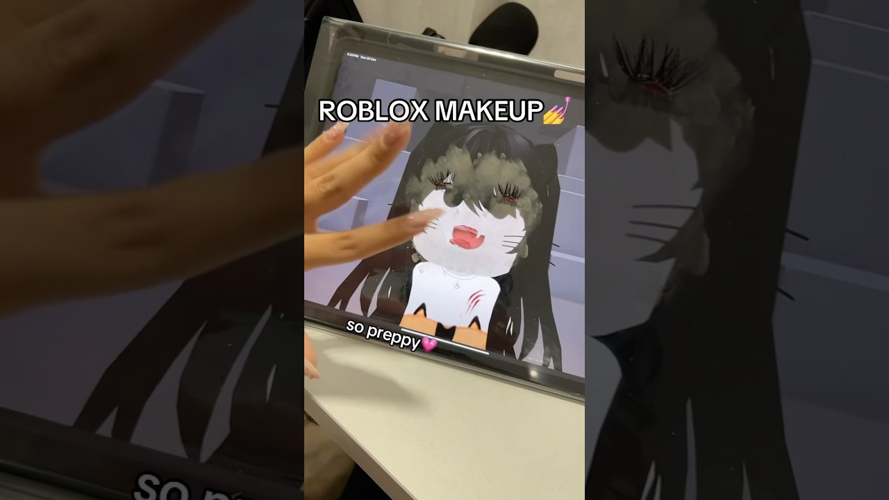Roblox makeup pt 2!💗💄I HAD A SCREENPROTEXTORR #roblox #robloxshorts