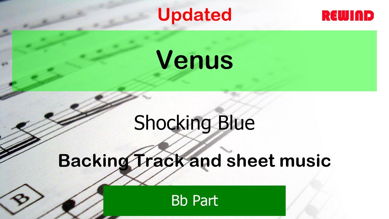 Venus V2 : Shocking Blue : Bb Instruments Playalong Backing Track