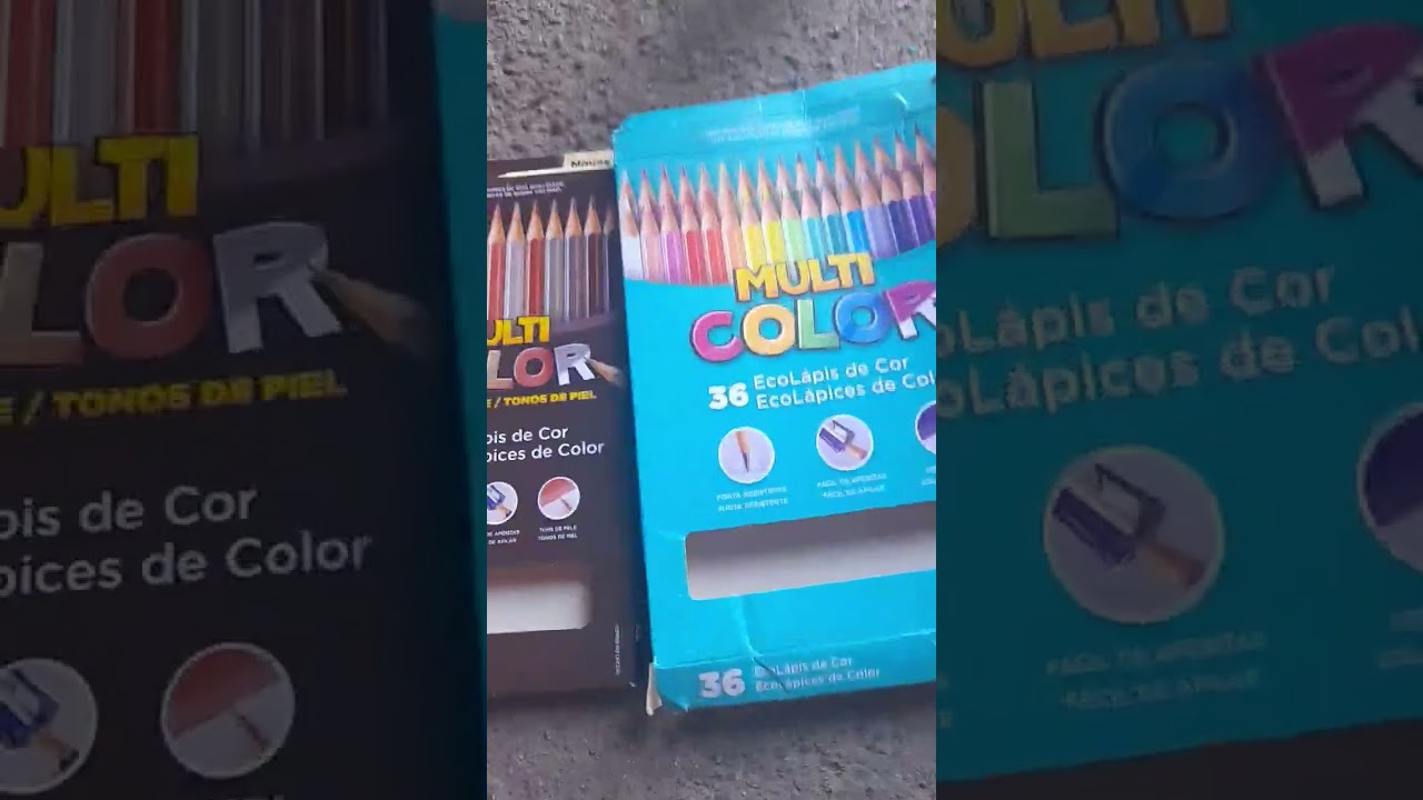 comprei esses l&aacute;pis pela shopping tr&ecirc;s caixas por 40 reais tons pastel cores normais e tons de pele