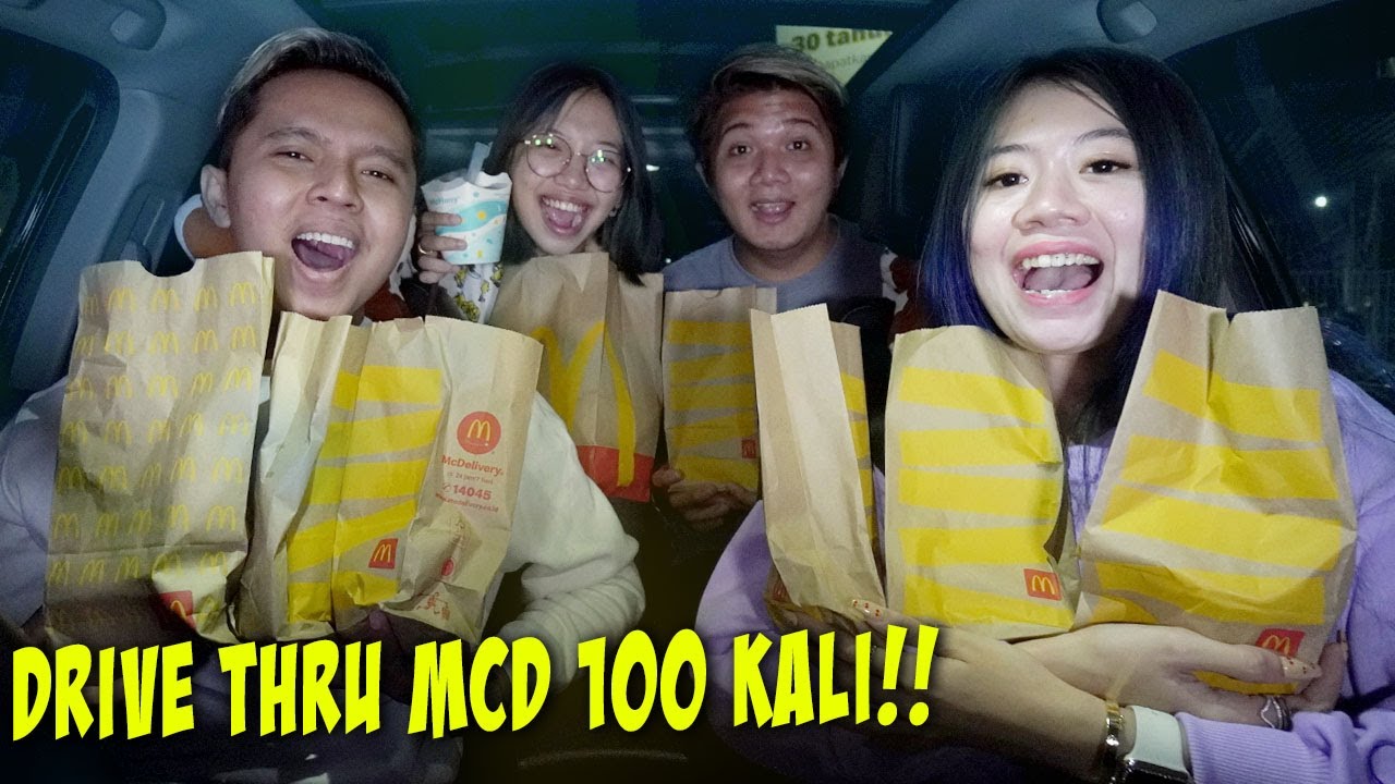 MUTER DRIVE THRU MCD 100 KALI!! BIKIN MALU!!