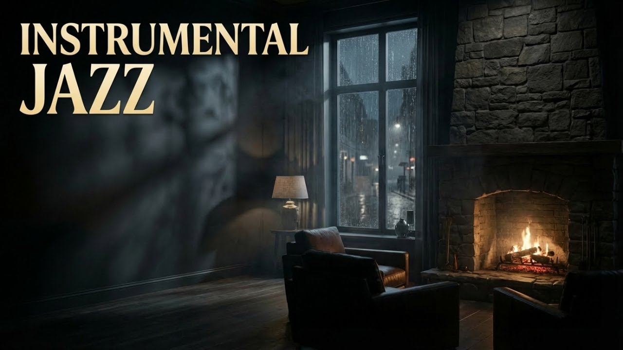 Cigar Smoke & Bourbon 🥃 Dark Academia Jazz Ambience in the Rain