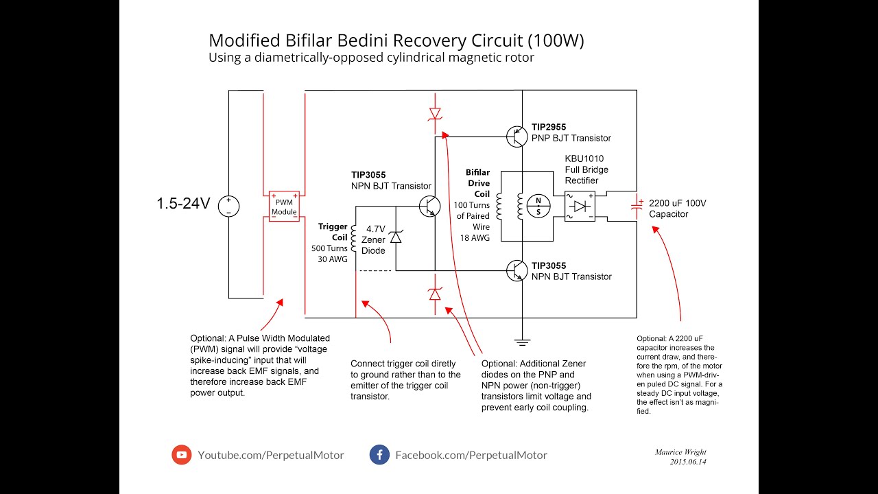 Bedini Back EMF Recovery Circuit Running on the Back EMF of a Separate Motor