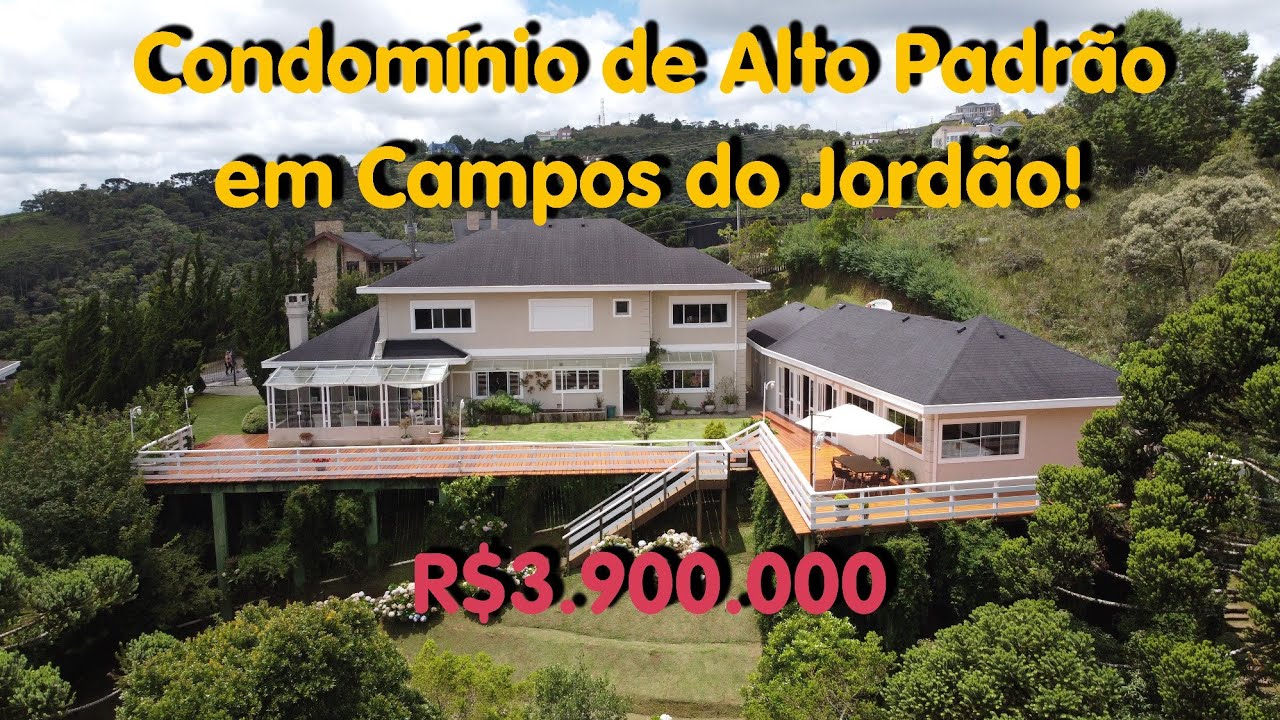 Casa em Condomínio de Alto Padrão à Venda em Campos do Jordão-6 suítes e Vista Maravilhosa!