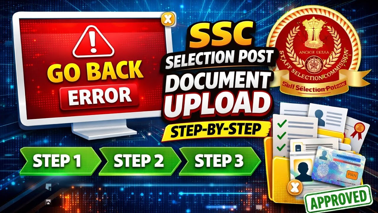 Go Back Error in SSC? 😱Complete Document Upload Guide 2026 #sscselectionpost #sscdocumentupload #ssc