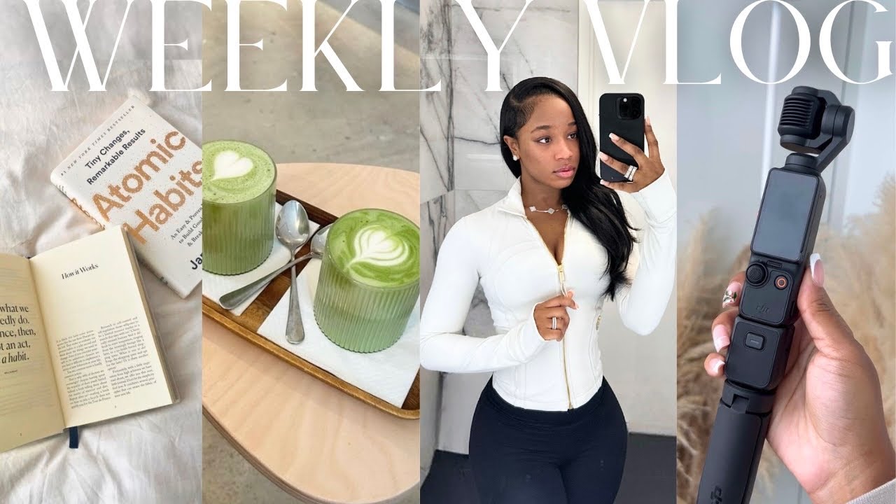 weekly vlog! new year glow-up + pistachio matcha + fitness goals + unboxing my new camera
