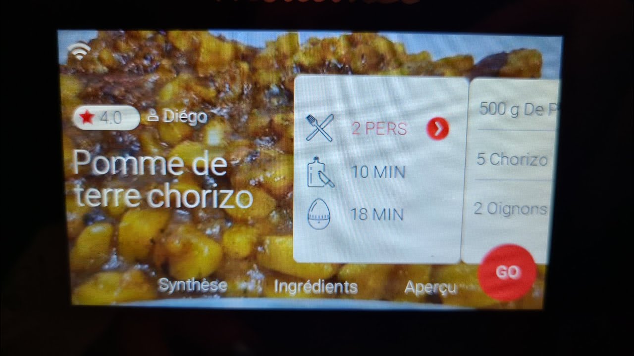 recette cookeo pomme de terre 🥔 au chorizo