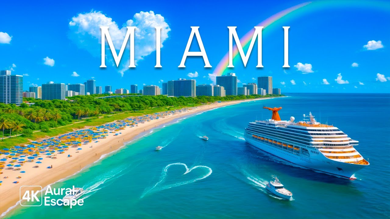 Miami 4K UHD &ndash; Paradise Beaches & Chillout City Nights | Aural Escape 4K