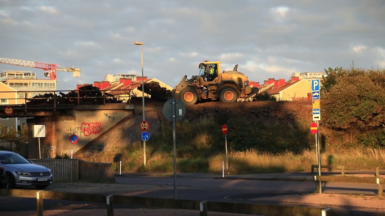 Varberg Strandpromenaden banvallen slipers bortforsling 2025 08 19 12799