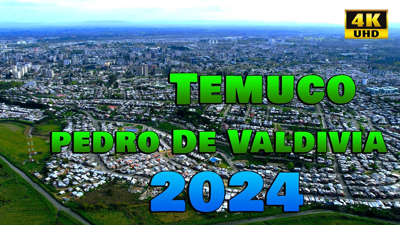 Temuco barrio periférico Pedro de Valdivia Araucanía Sur De Chile - Vista Aérea Drone Temuco