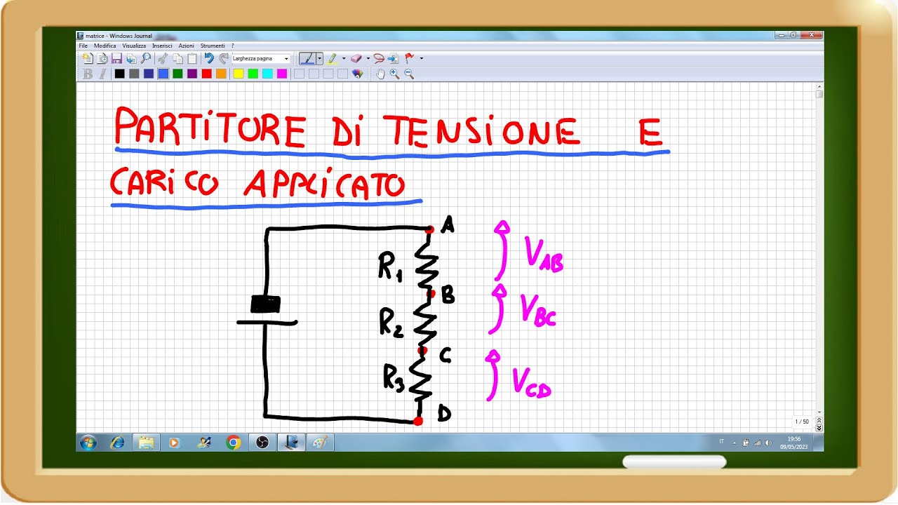 partitore di tensione e carico applicato