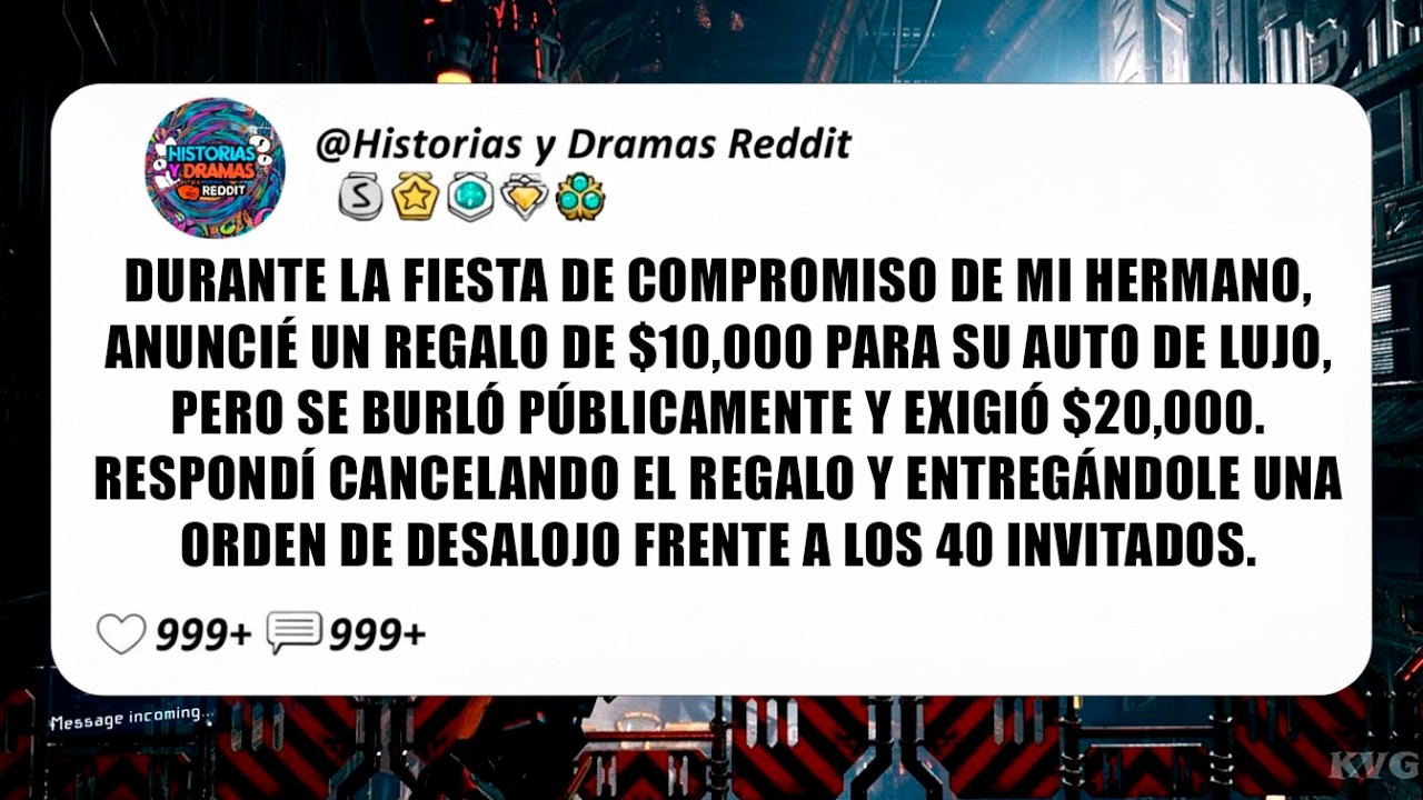 Durante La Fiesta De Compromiso De Mi Hermano, Anuncié Un Regalo De $10,000 Para Su Auto De...