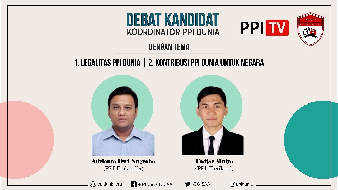 [LIVE] Debat 1 Kandidat Koordinator PPI Dunia