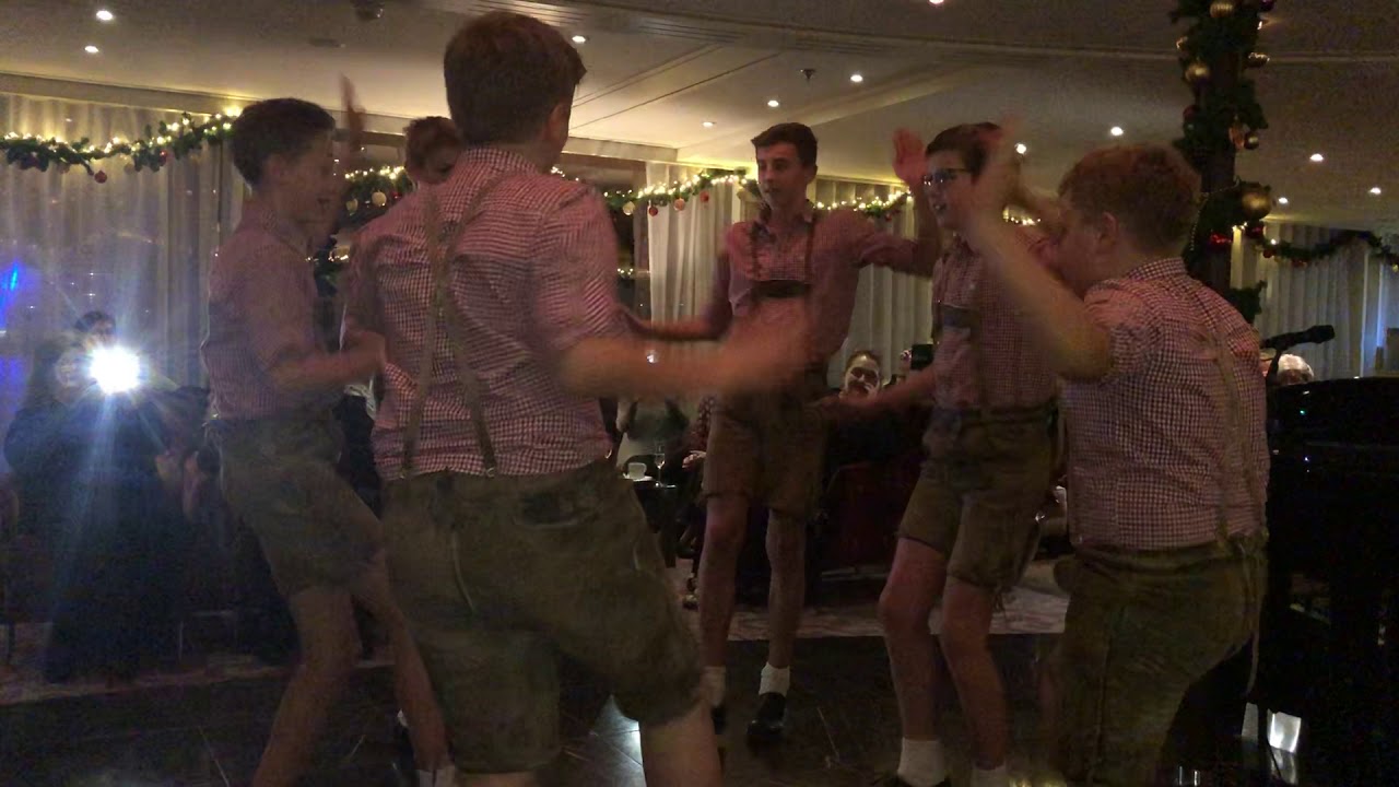 German Boys Doing Traditional Local Dance
