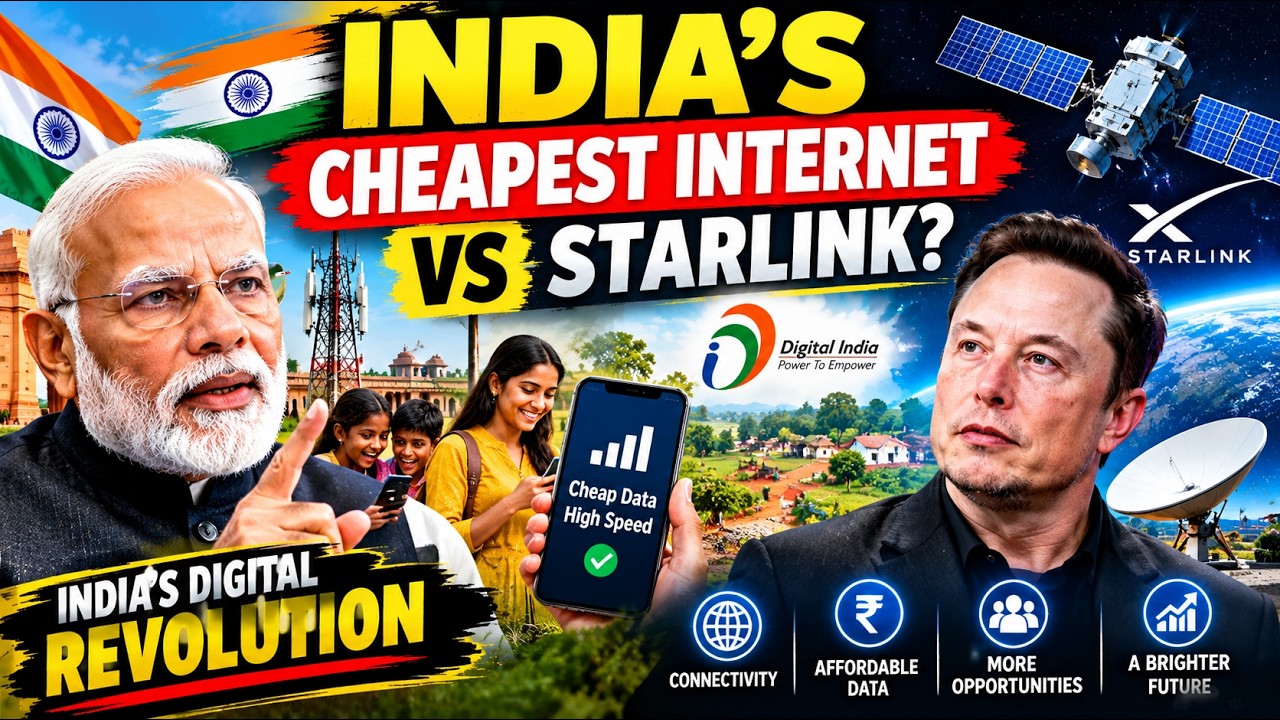Как Индия создала самый дешевый интернет в мире 🇮🇳 | Премьер-министр Моди, Илон Маск и Starlink