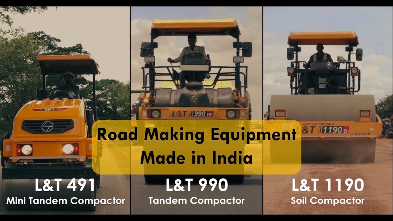 L&T range of road equipment - Vibratory Compactors