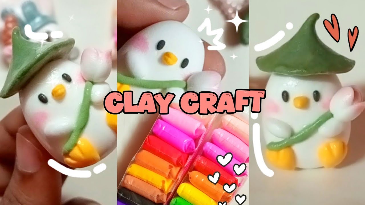 Clay keychain made of clay🍀🌷#clayart #claykeychain #diy #emasartroom