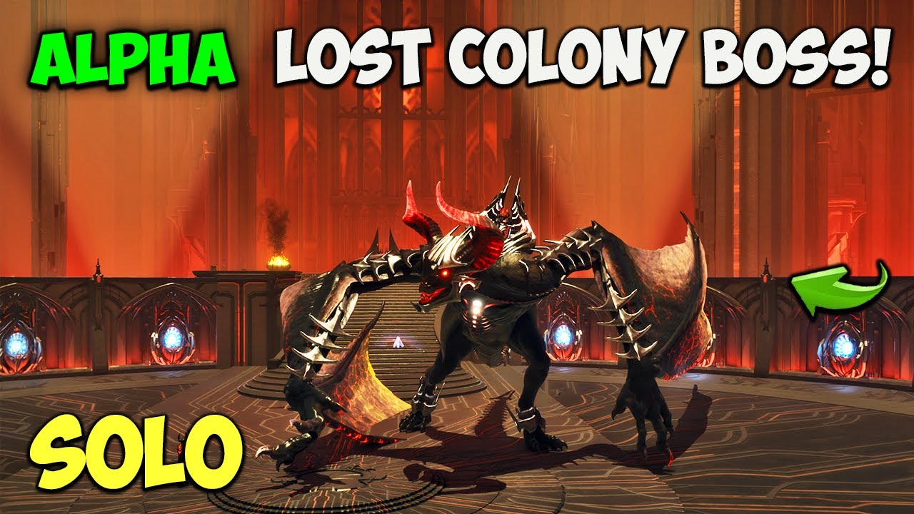 LOST COLONY Alpha Boss EASY and SOLO FULL fight | ARK Survival Ascended