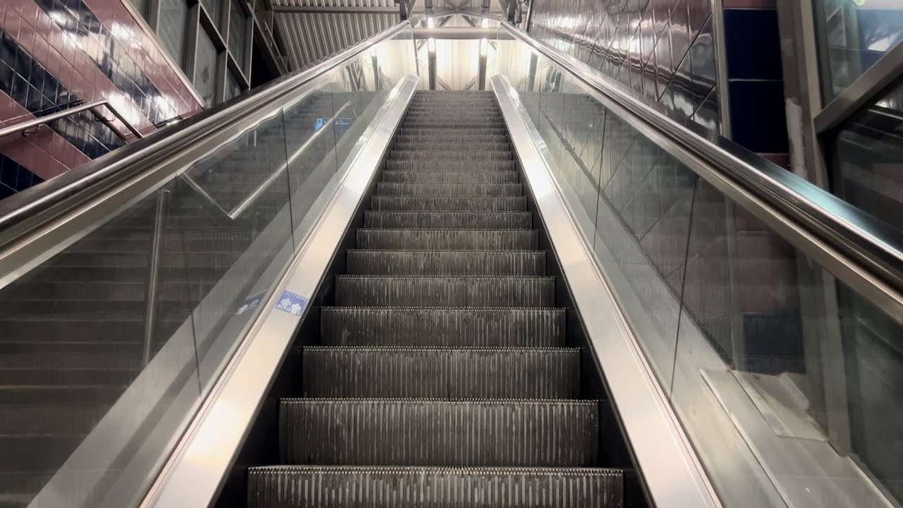 Amsterdam, Netherlands. 1x O&K Escalator ride at De Vlugtlaan Metro Station up to platforms