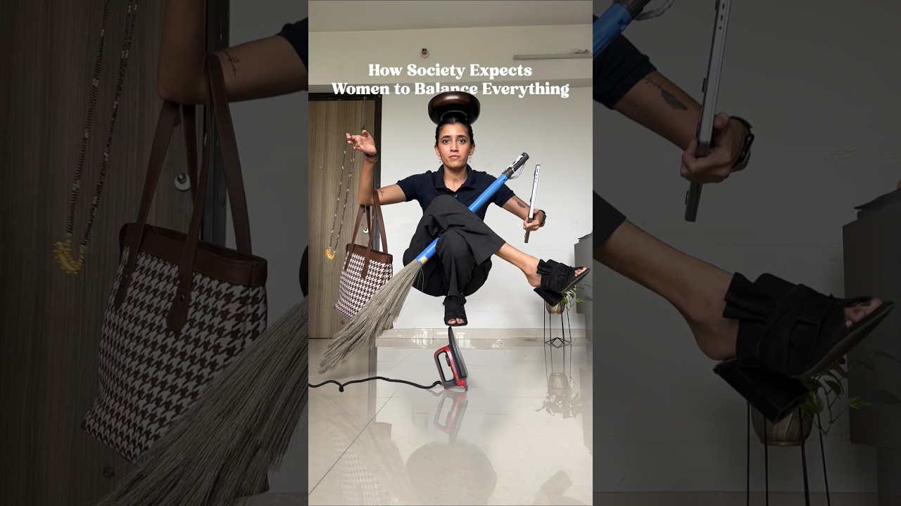 How Society Expects Women to Balance Everything 🥲 #Shorts #Women #society