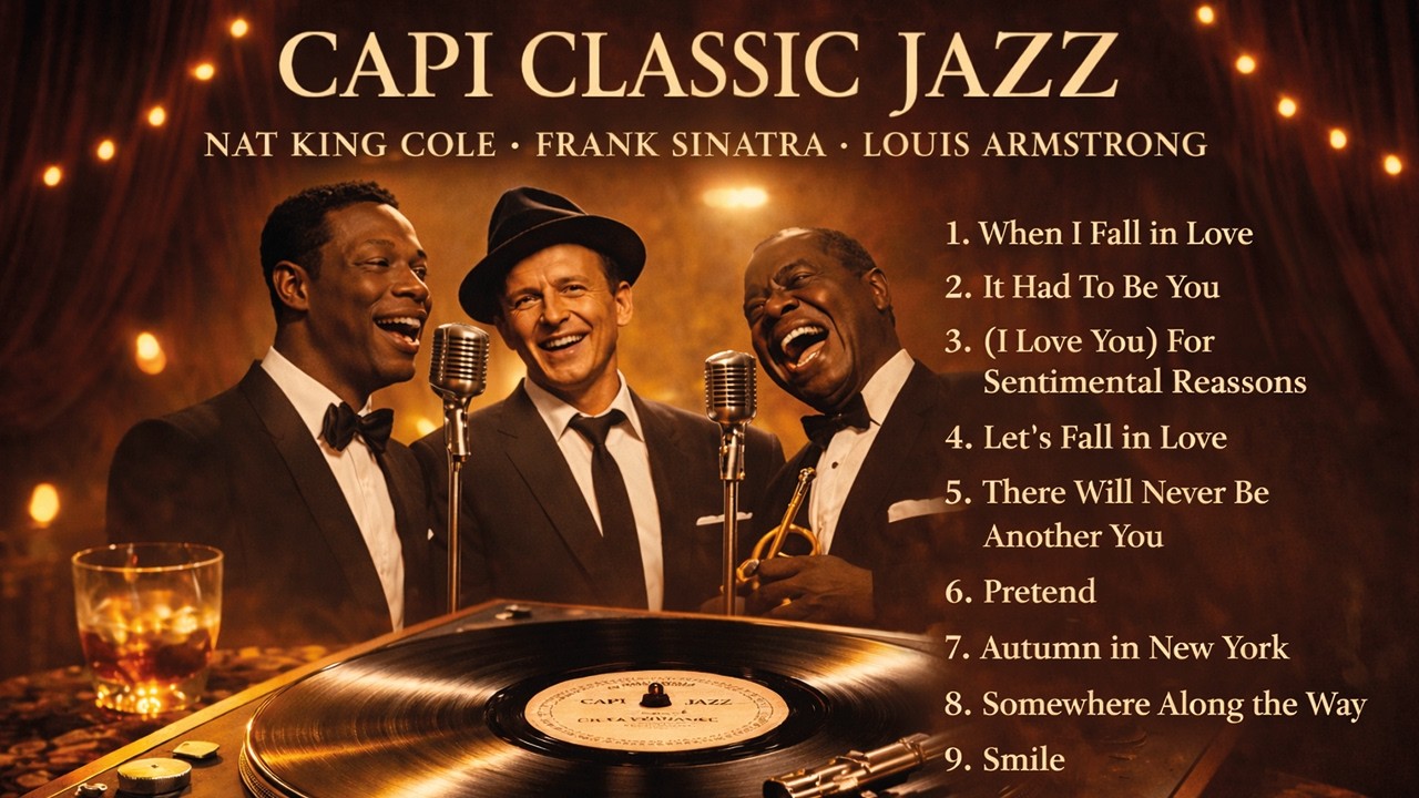 Vintage Jazz Classics 🎷 Nat King Cole, Frank Sinatra & Louis Armstrong | Romantic Crooner Playlist