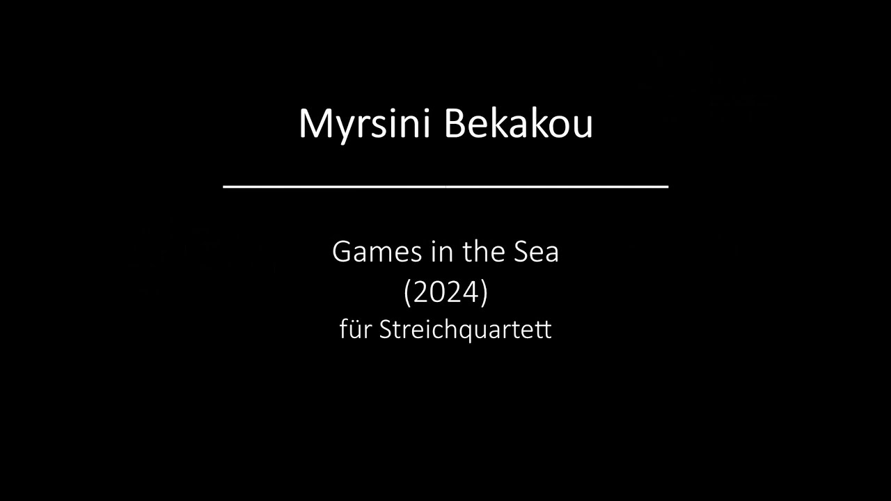 Myrsini Bekakou - Games in the Sea