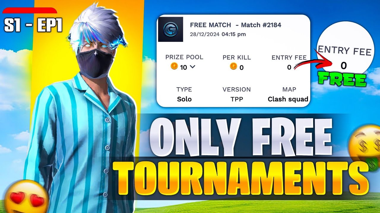 PLAYING ONLY FREE TOURNAMENTS 🤑 FOR 24 HOURS ⌛ I Earned 2**9 Rs By Free Tournaments💀 || S1 - Ep 1