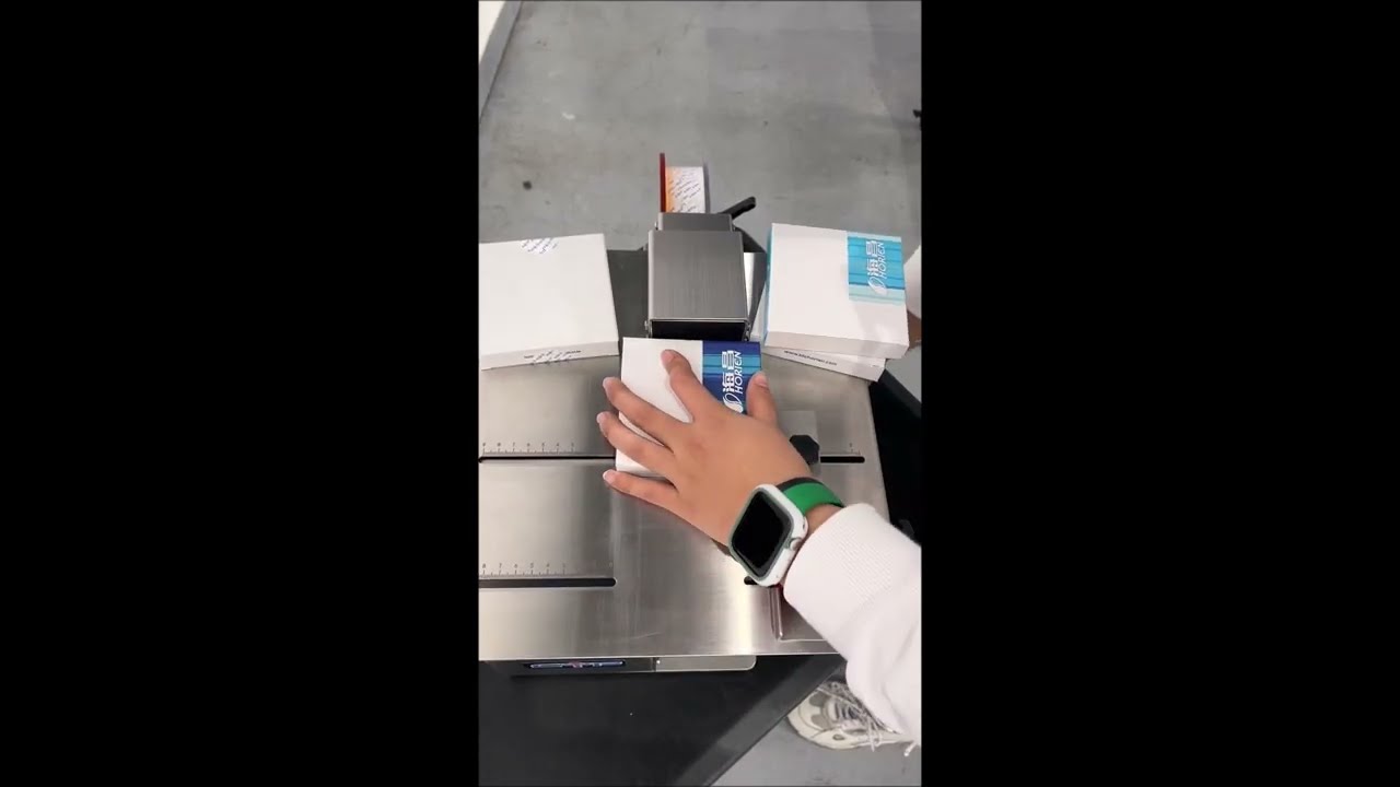 Tabletop L clip label applicator Set up new size