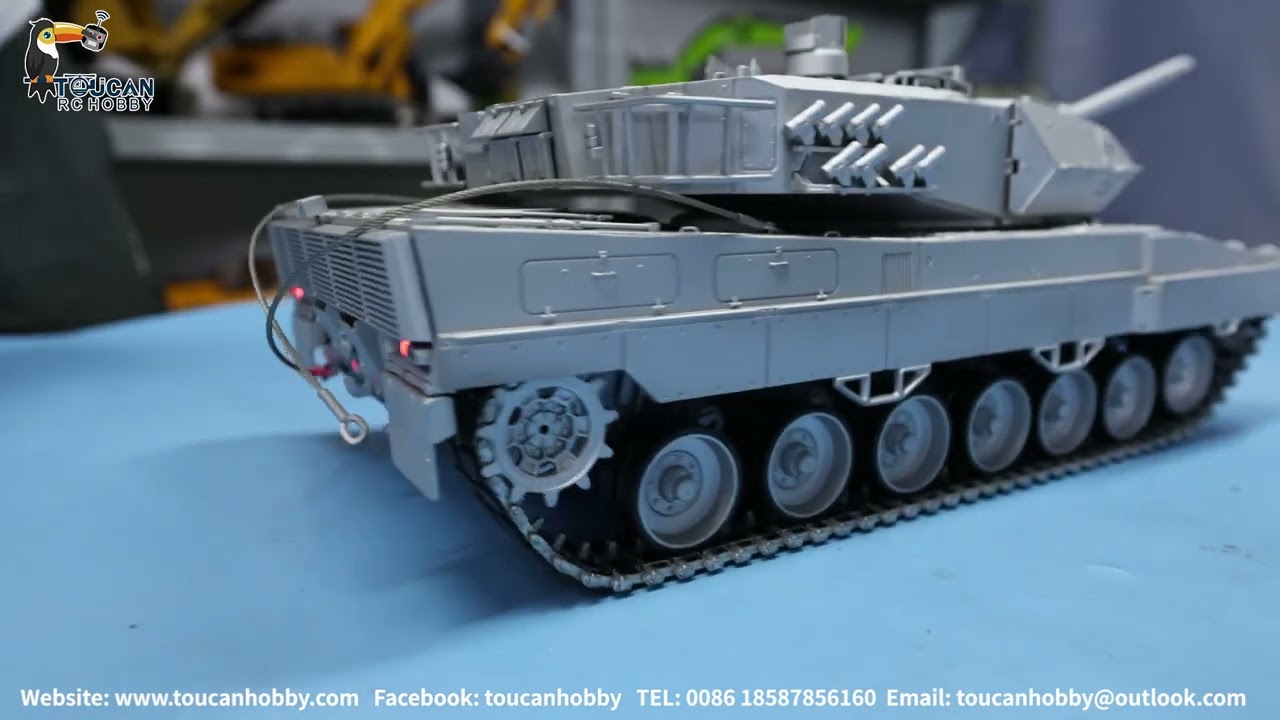 CS full metal leopard tank 3889, Henglong radio, 360,smoking, gun flesh light, shooting light—-