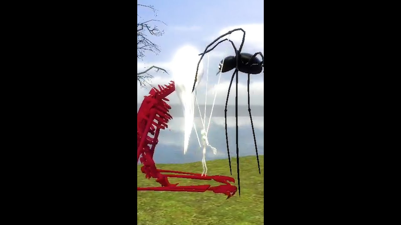 🐹 GOD OF ROADKILL VS THE HUGGER. Trevor Henderson Creatures. Garry's Mod Sandbox Hamster TV 