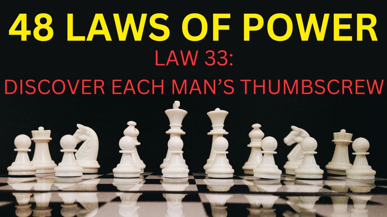 48 Laws of Power | Deep Analysis | Law 33 | Discover Each Man's Thumbscrew