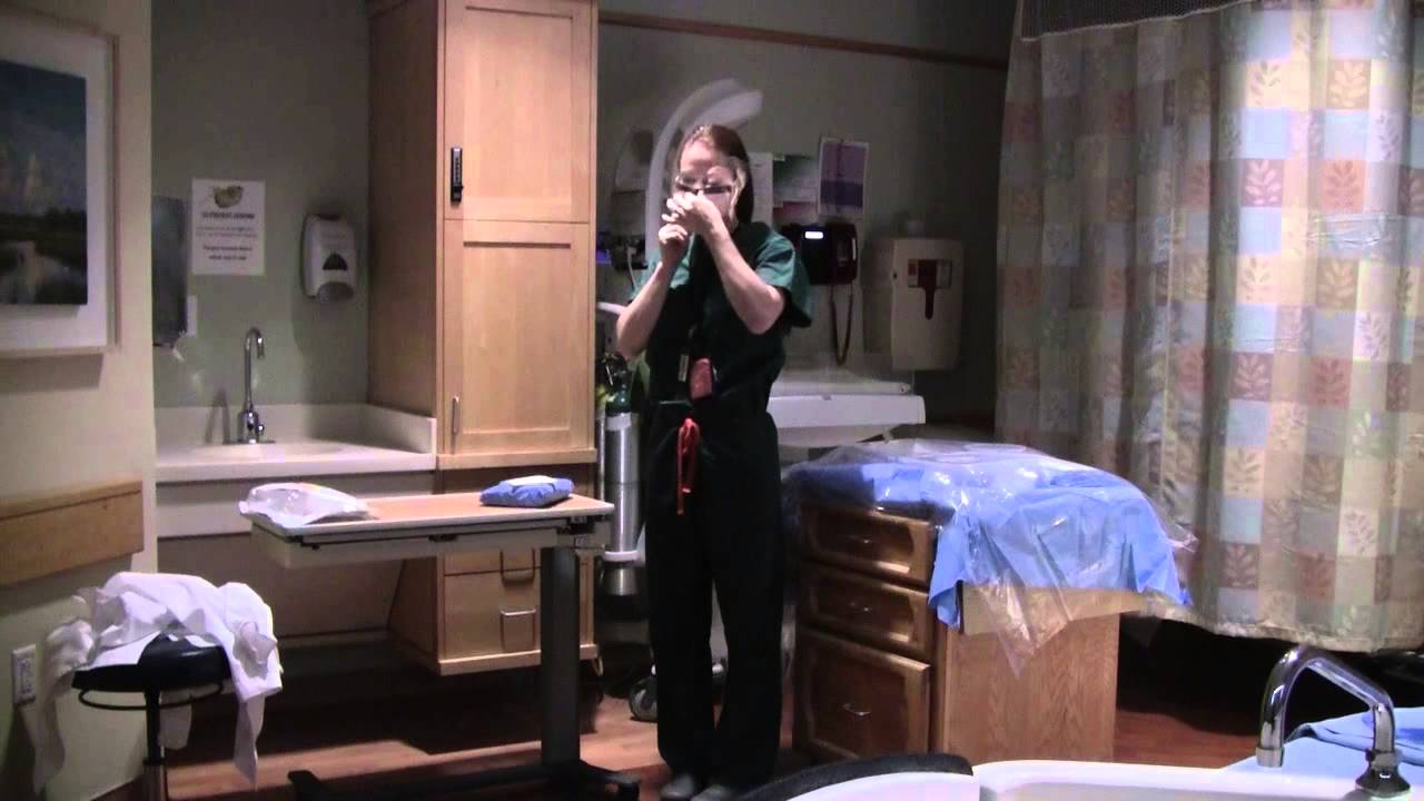 Gowning and gloving for vaginal deliveries