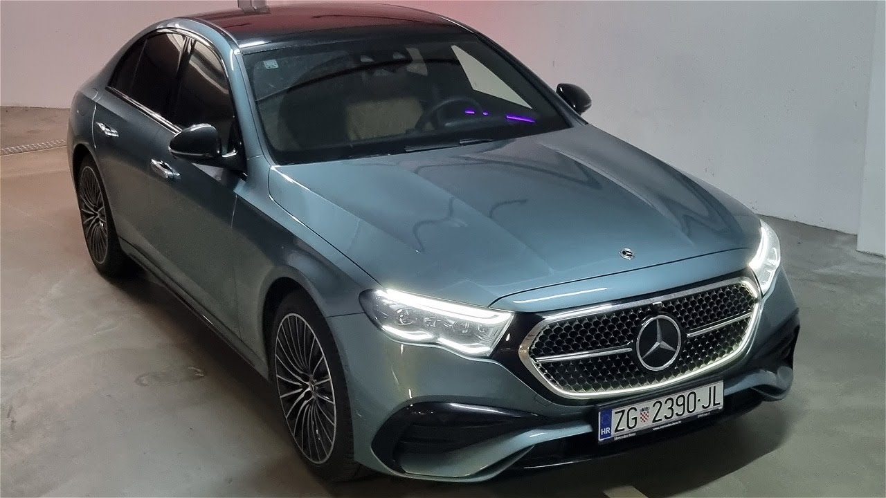 NEW Mercedes Benz E-class (W214) - Digital LED lights (cool animation options, low & high beam test)