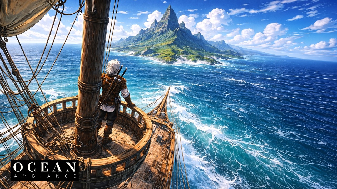 Sailing the Whispering Seas | Medieval Music Ambient for Calm and Relaxation