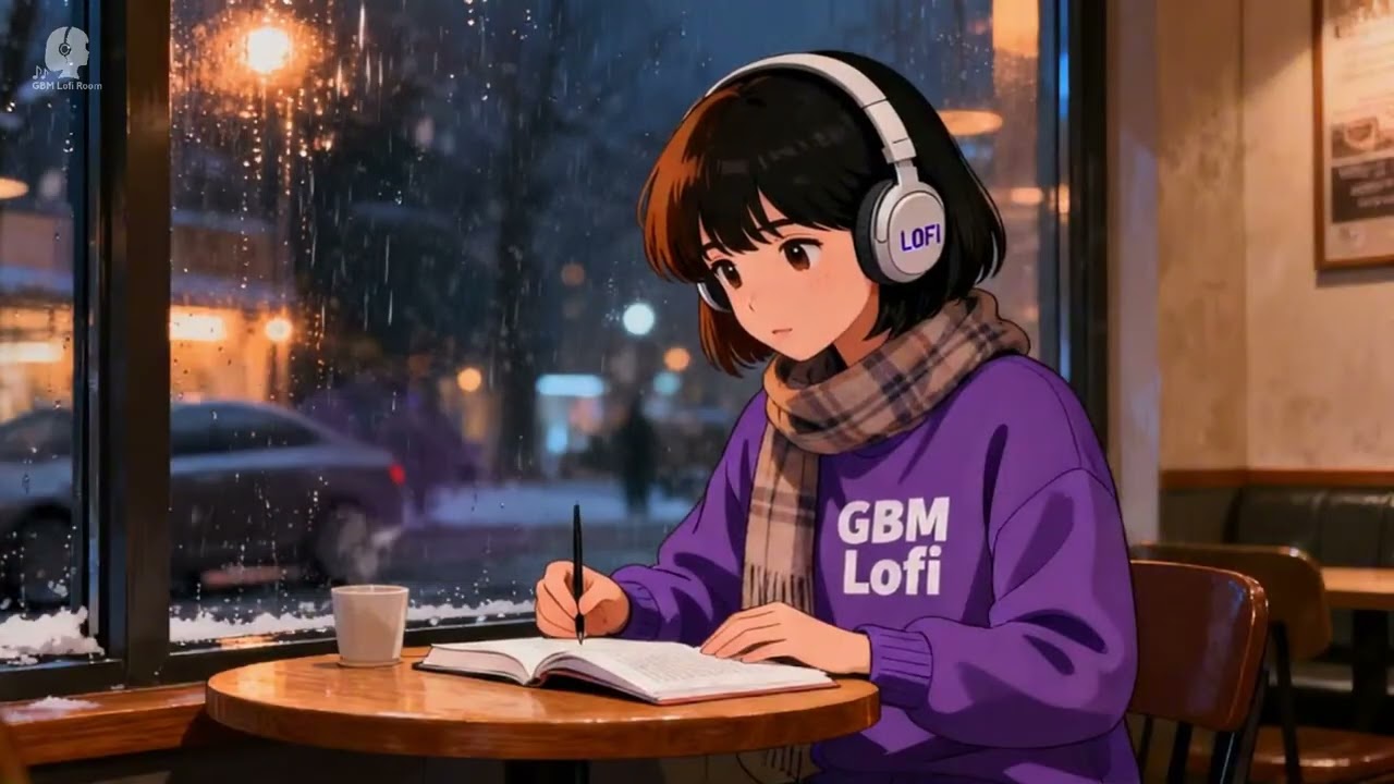 Studying in a Rainy Café ☕ Relaxing Lofi Focus Beats