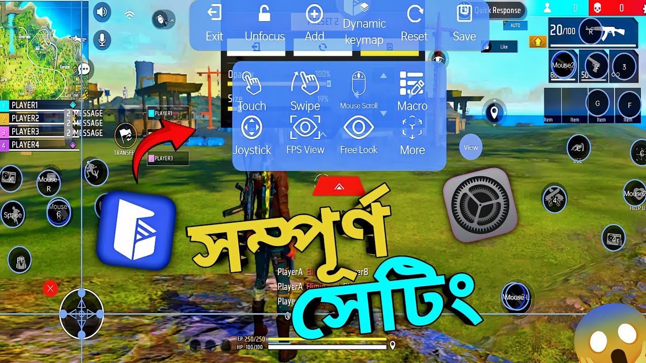 How To GG Mouse Pro Full Setting || জিজি মাউস প্র তে সম্পূর্ণ সেটিং করে গেমপ্লে করুন😱