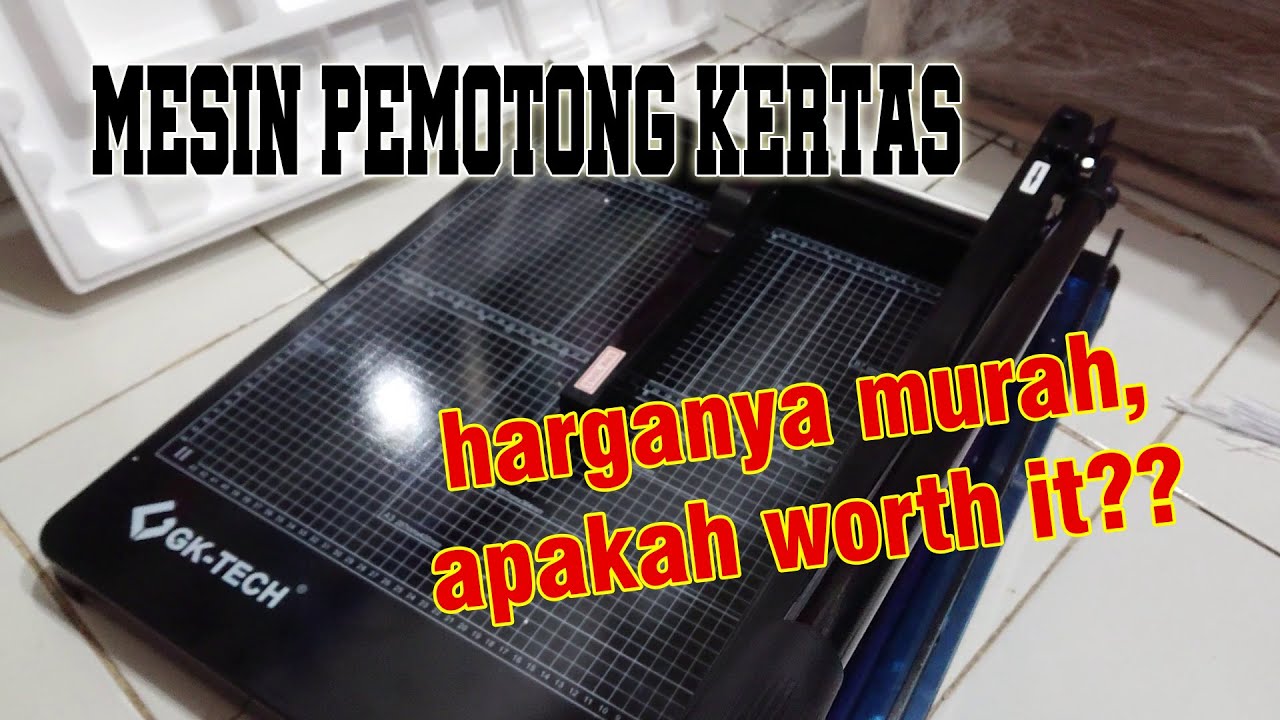 UNBOXING - REVIEW GK-Tech 858 A3 Pemotong Kertas berkualitas