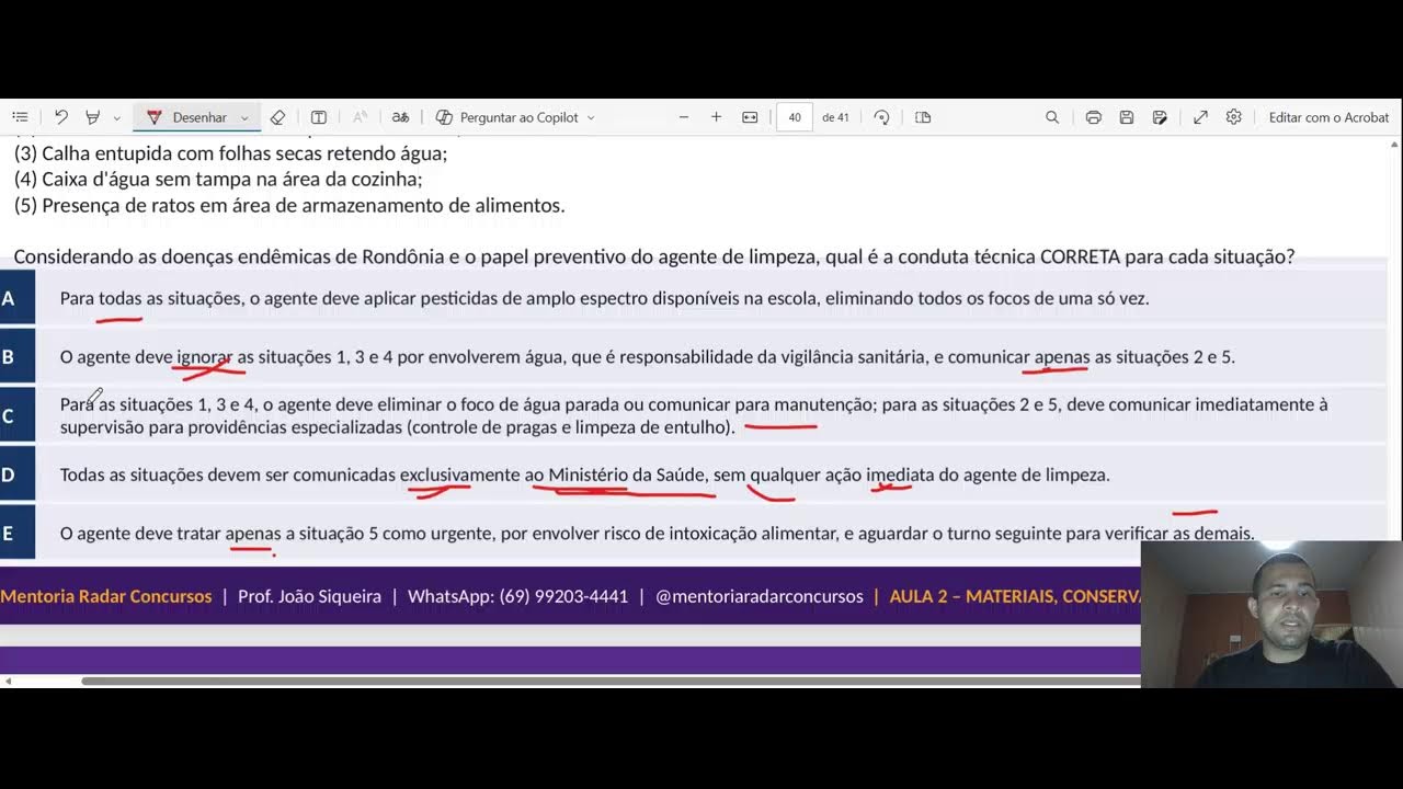 3ª REVISÃO - AGENTE DE LIMPEZA E CONSERVAÇÃO SEDUC-RO 2026