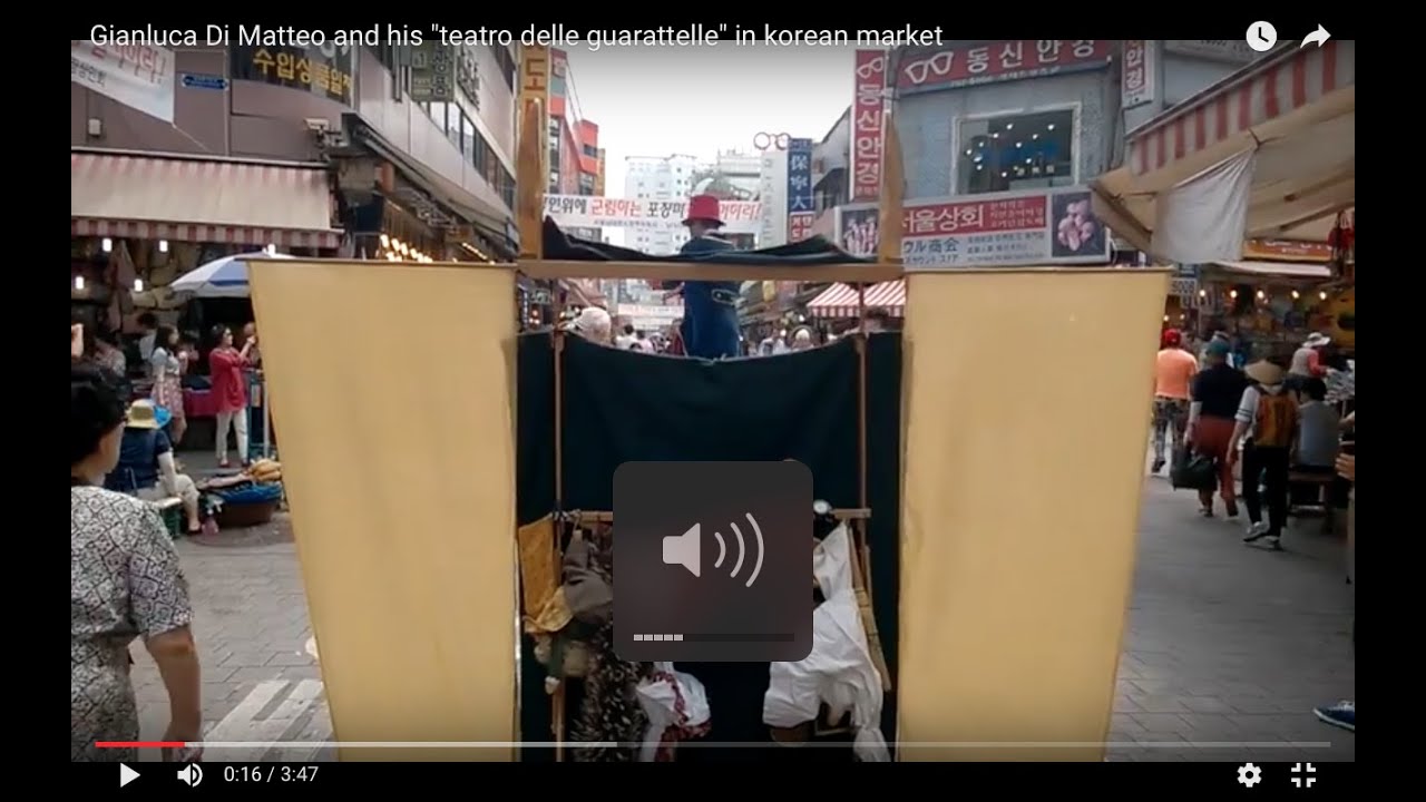 Korean market and Pulcinella.