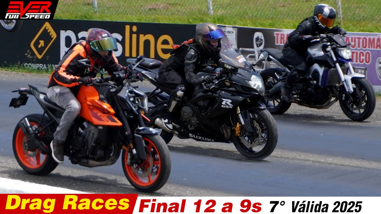 DRAG RACES: KTM Duke 990 🆚 Yamaha MT-09 🆚 GSX-R600 🔥 FZ6 🆚 FZ6R 🔥 CBR1000RR 🔥 Piques B/quilla 2025