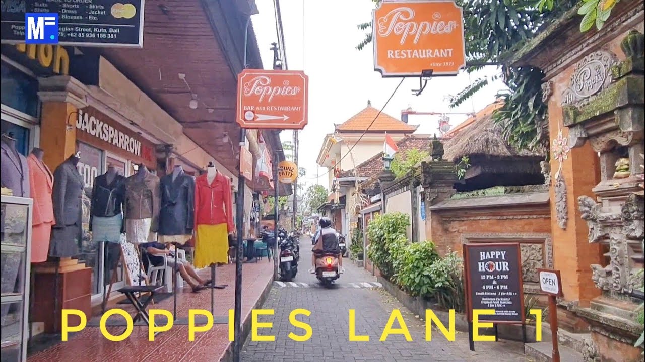 Walk on Poppies Lane 1 in Kuta Bali