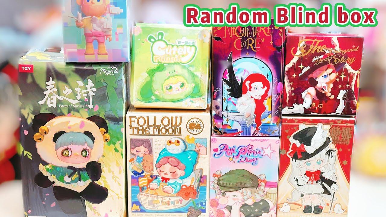 Random blindbox hitoy maymei, dodo nami, finding unicorn bob blind box opening 