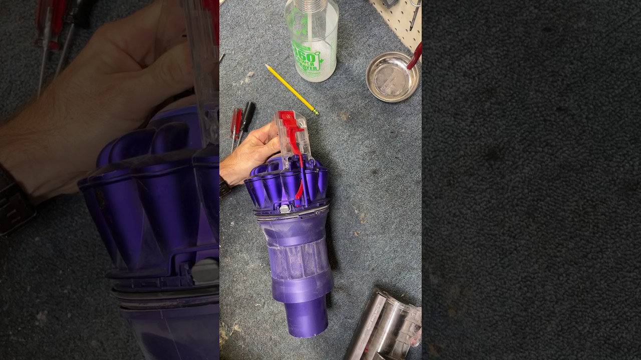 Почему не стоит просто промывать циклонный пылесос Dyson #вакуум #dysonvacuum #сделайсам