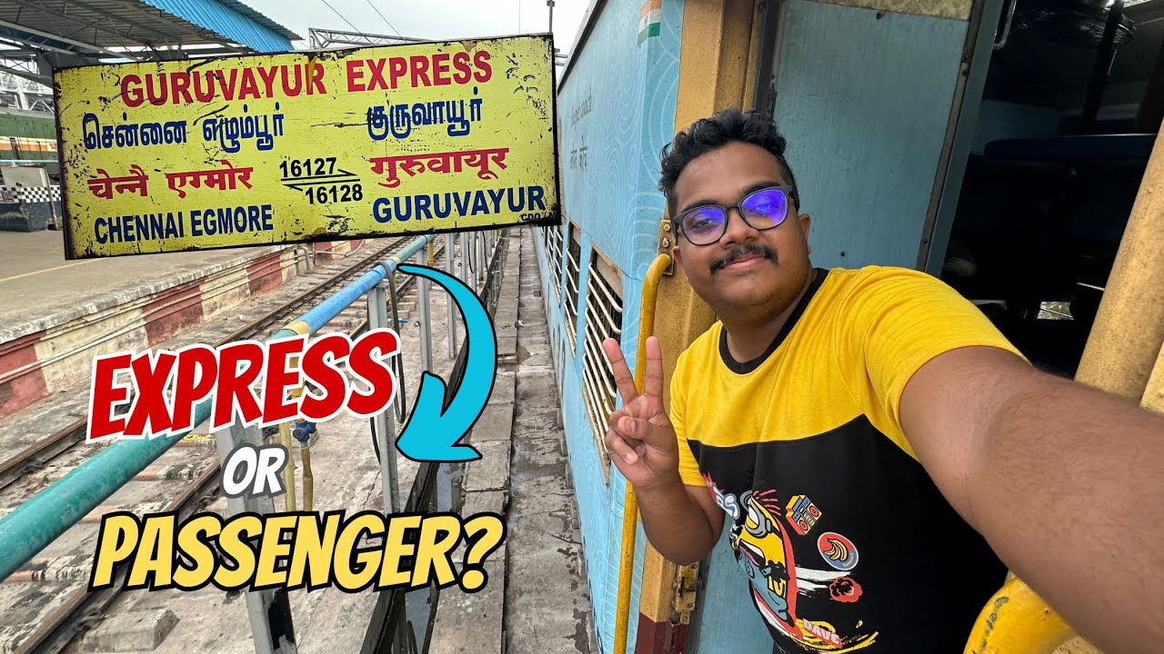 Guruvayur - Chennai Egmore Express Full Journey Vlog | Popular Day Train in Tamilnadu !!