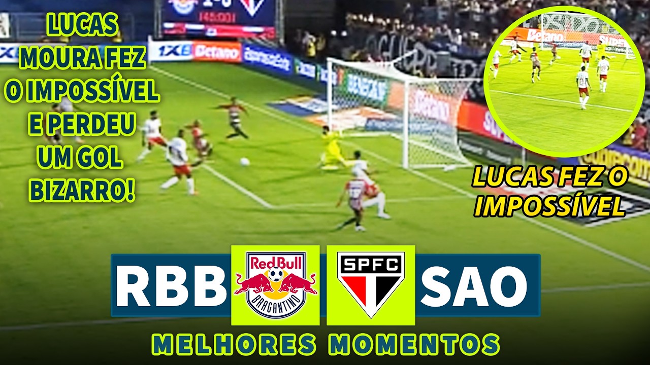 LUCAS MOURA PERDEU UM GOL BIZARRO | Red Bull Bragantino x São Paulo | Melhores Momentos | 15/03/2026