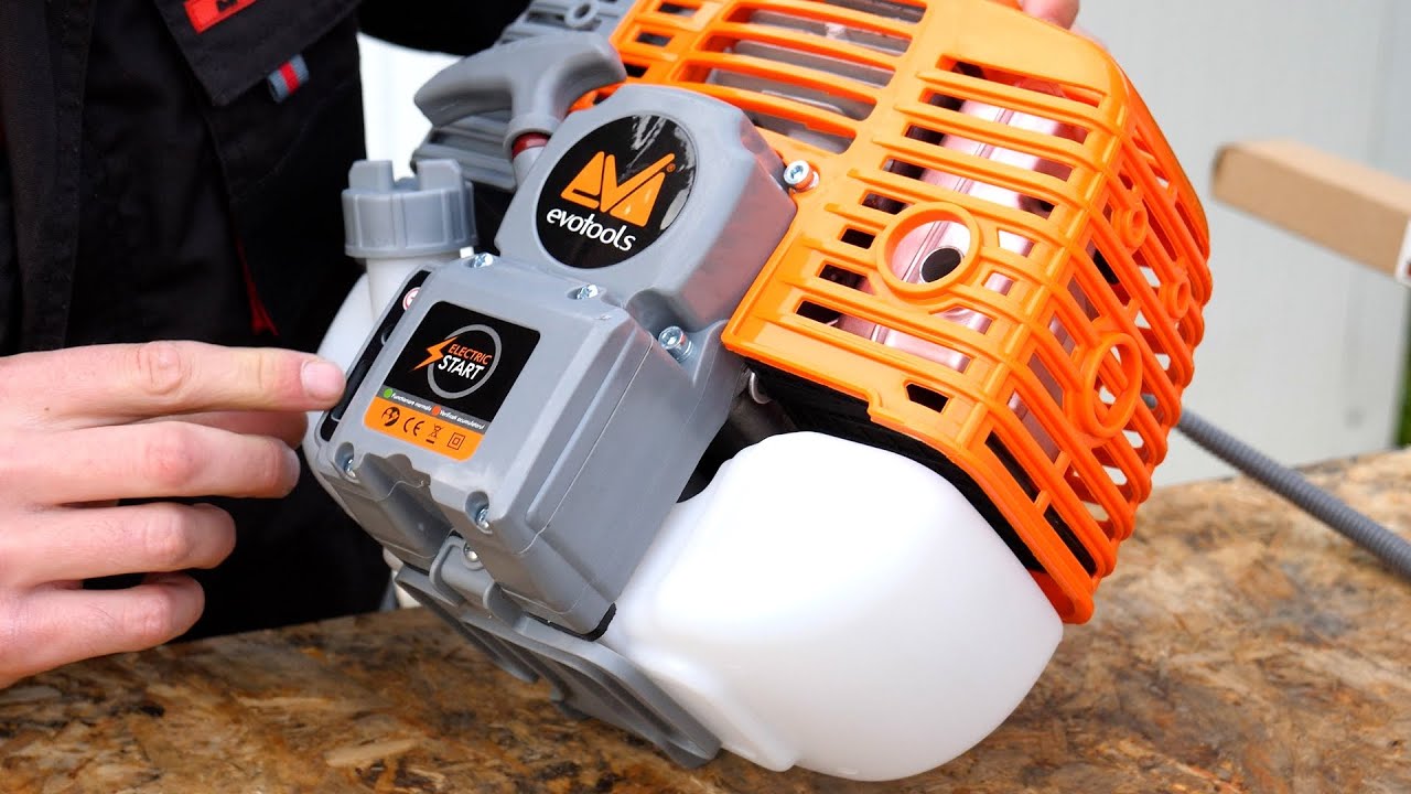 Motocoasa Evotools BC-427 cu pornire electrica si motor de 1.8 CP | Montare si cosire