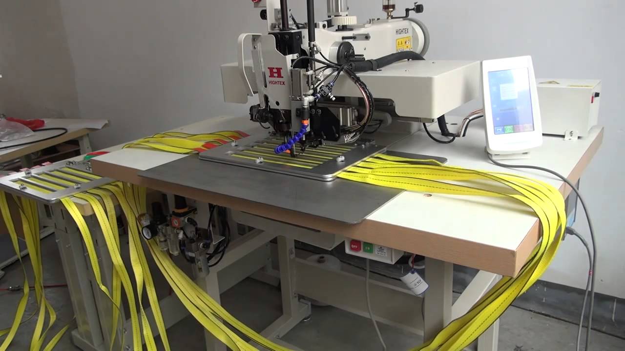 Thick thread automatic pattern sewing machine for web sling